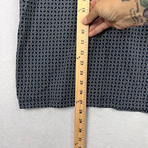 TED BAKER 6 Women's Short Sleeve Navy Blue Preppy Golf Polo Shirt Geometric Prep - Picture 12 of 12